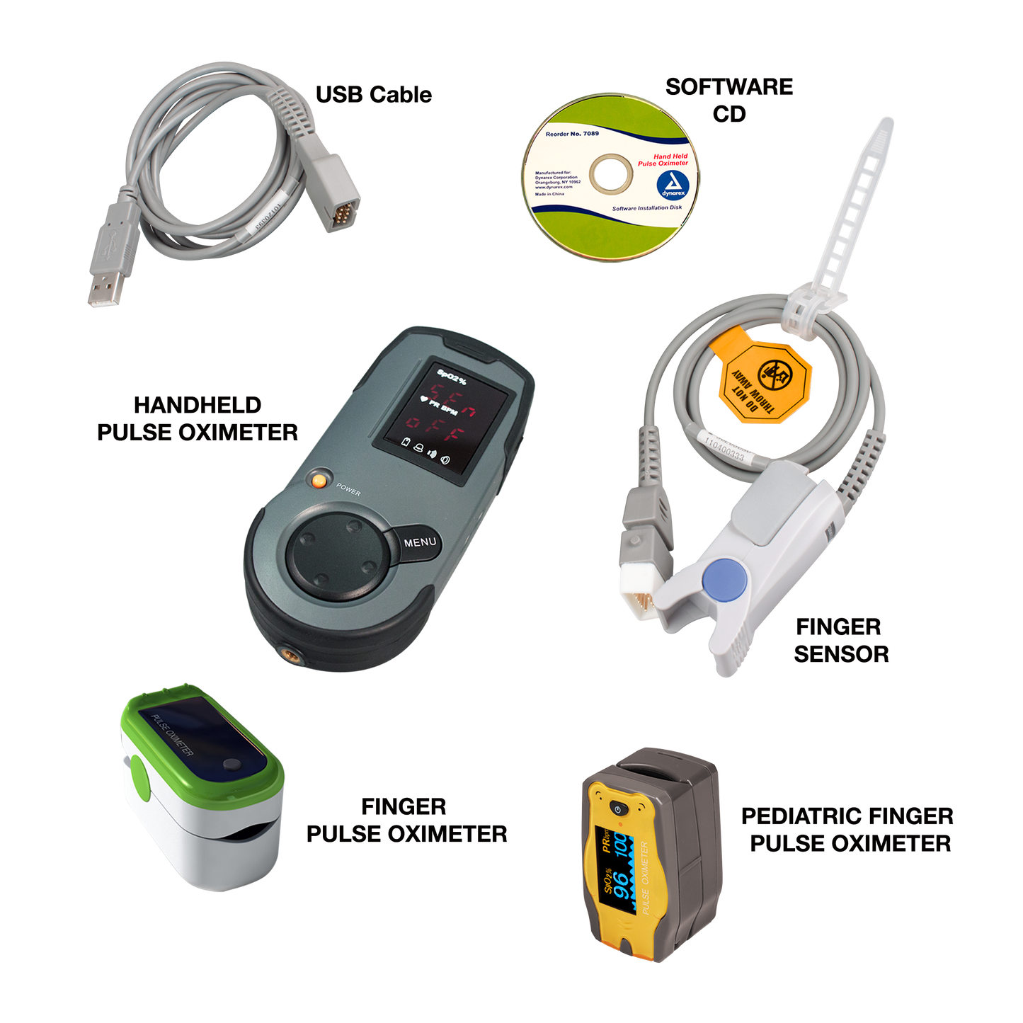 Dynarex Pediatric Fingertip Pulse Oximeter - Senior.com Fingertip Pulse Oximeters