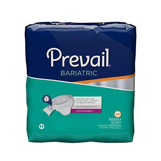 Prevail Unisex Bariatric Incontinence Adult Briefs with Breathable Zones - Senior.com Incontinence