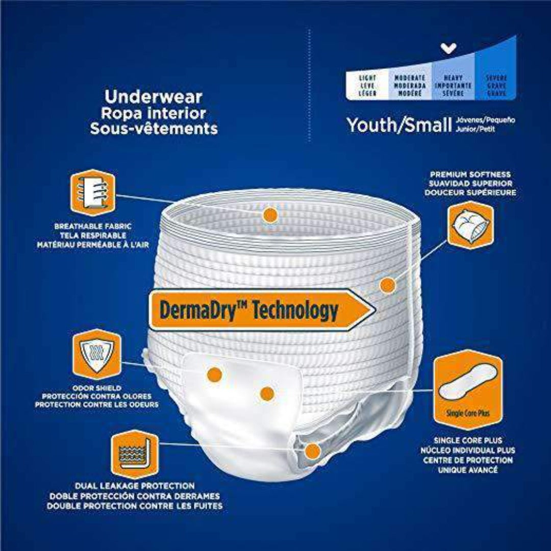 Attends Advanced Protective Underwear with Advanced DermaDry Technology for Adult Incontinence Care - Senior.com Incontinence