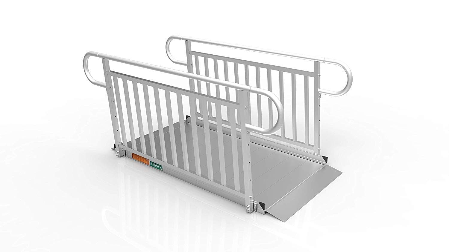 EZ-ACCESS Gateway 3G Portable Solid Surface Mobility Ramps with Vertical Picket Handrails - Senior.com Mobility Ramps