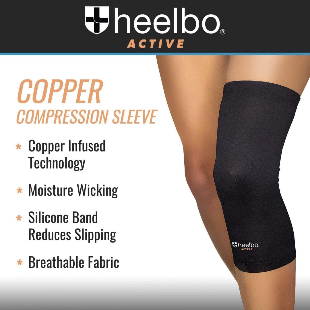 HealthSmart Heelbo - Knee Copper Compression Sleeve