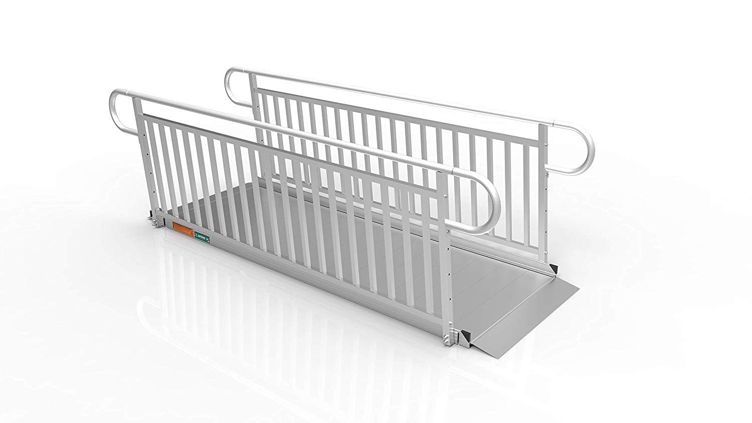 EZ-ACCESS Gateway 3G Portable Solid Surface Mobility Ramps with Vertical Picket Handrails - Senior.com Mobility Ramps