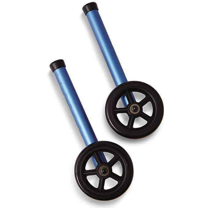 Medline Compact Folding Paddle Walker with 5" Wheels - Blue - Senior.com Paddle Walkers