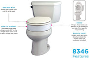 Nova Medical Elongated Hinged Toilet Seat Riser - Adds 3.75 Inches - Senior.com Toilet Seat Risers