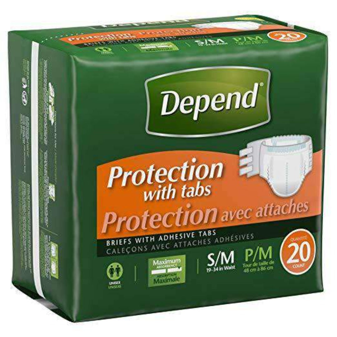 Depend Protection with Tabs Incontinence Underwear - Maximum Absorbency - Senior.com Underwear - Unisex
