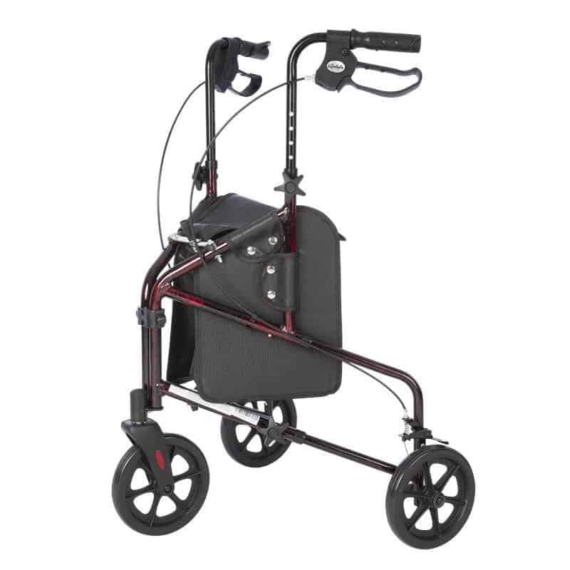 Lifestyle Mobility Aids Rally Lite - Aluminum 3 Wheel Folding Walkers with Tote - Senior.com Rollators