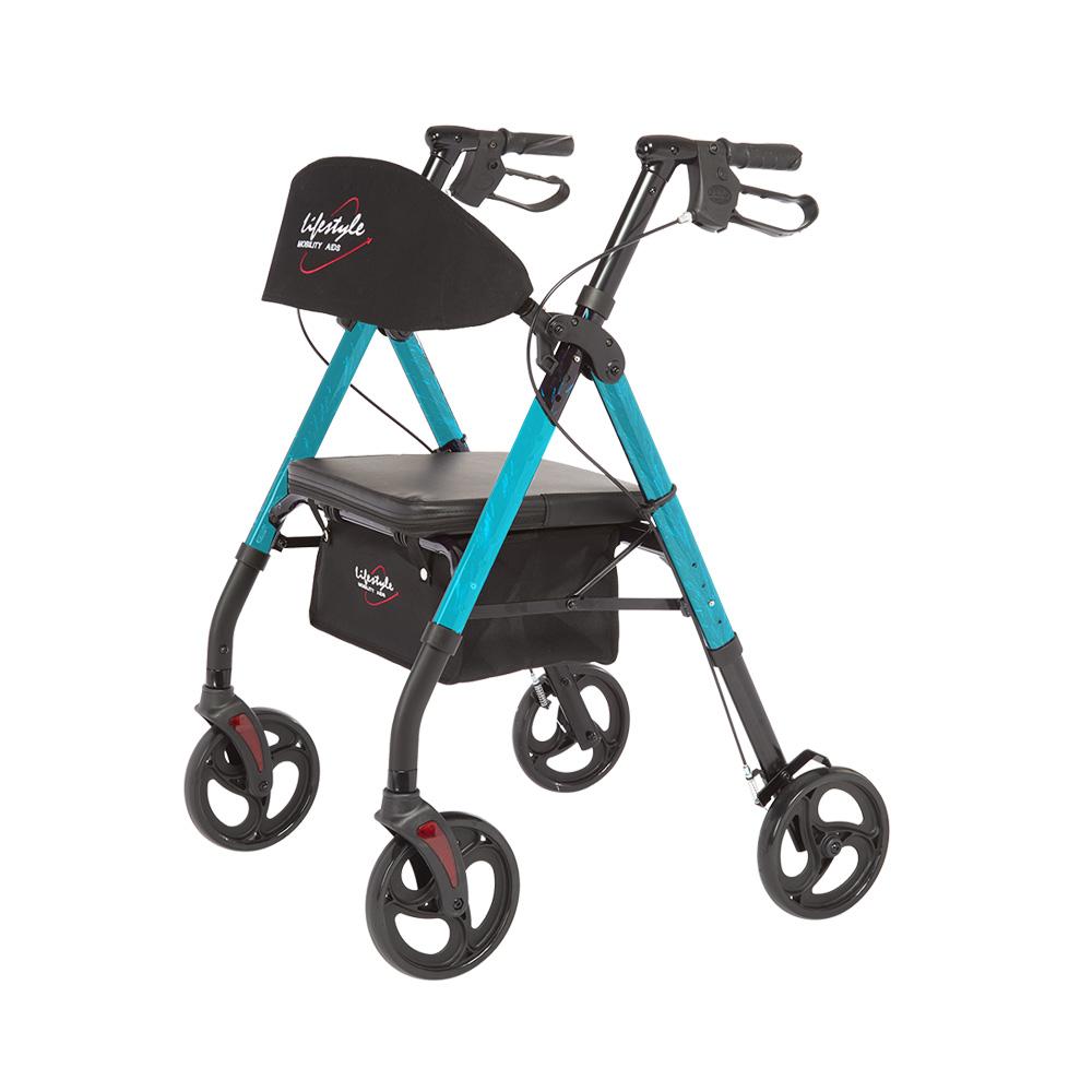Lifestyle Mobility Aids Royal Deluxe Universal Aluminum 4 Wheel Rollators - Senior.com Rollators