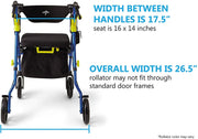 Medline Premium Empower Folding Mobility Rollator Walker with 8" Wheels - Senior.com Rollators