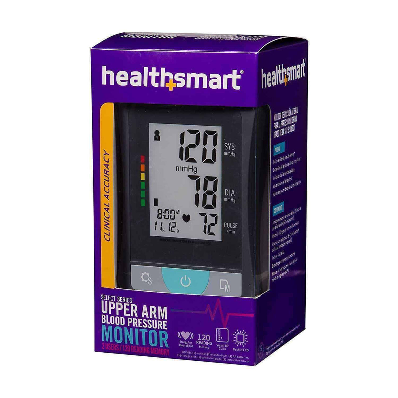 HealthSmart Blood Pressure Monitor for Upper Arm with Clinically Accurate LCD Screen - Senior.com Blood Pressure Monitors