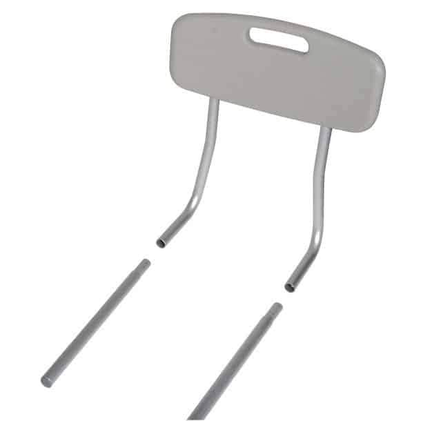 Drive Medical Plastic Tub Transfer Bench with Adjustable Backrest - Gray - Senior.com Transfer Equipment