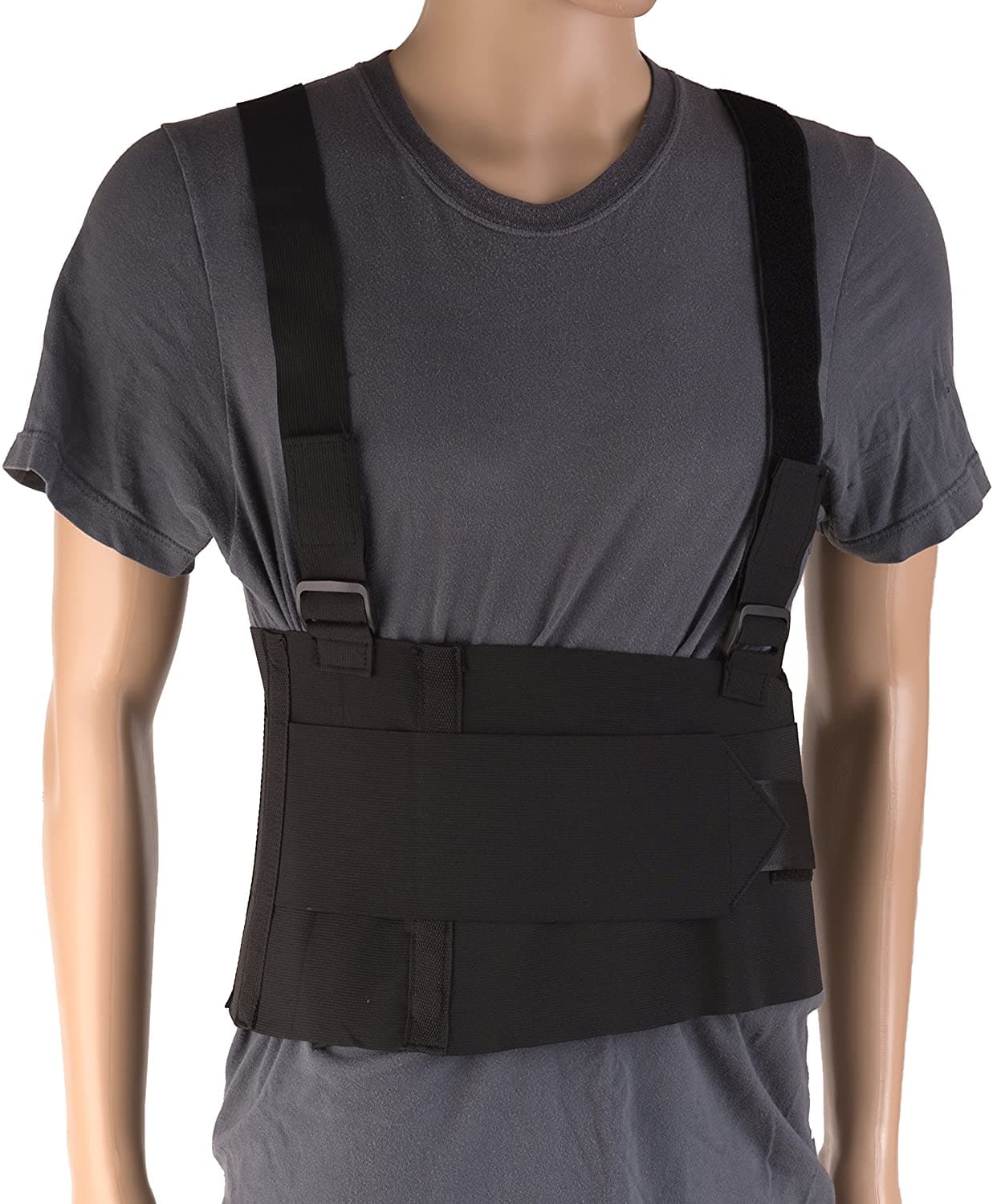 DMI Deluxe Work Belt Back Support Brace Lumbar Support with Adjustable Removable Shoulder Straps - Senior.com Back Support