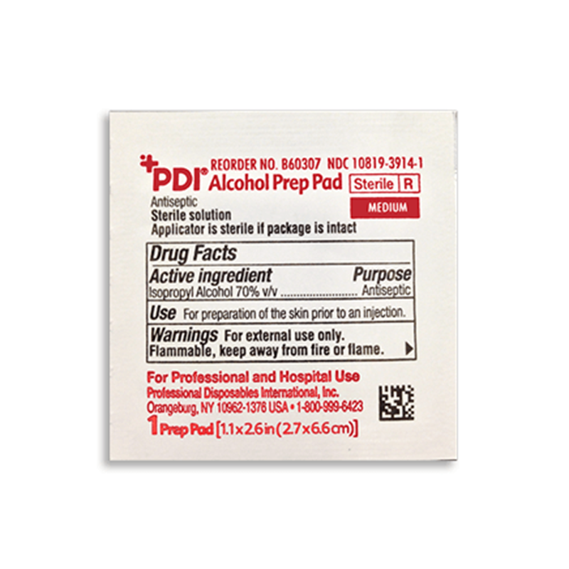 PDI Medium 70% Isopropyl Alcohol Prep Pads - Individually Wrapped box of 200 - Senior.com Alcohol Wipes