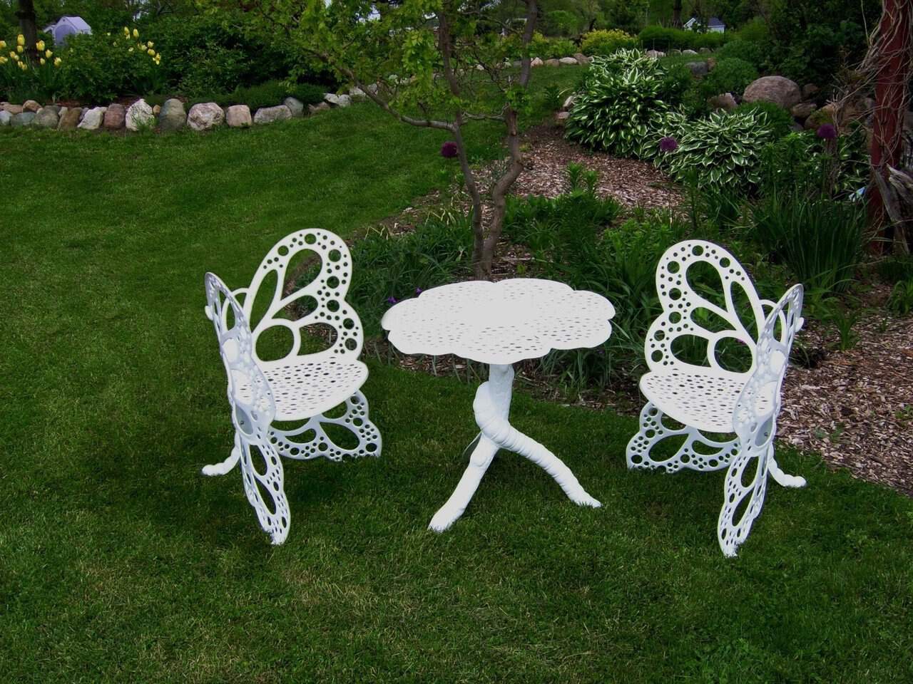FlowerHouse Butterfly Bistro Set - Includes Table & 2 Chairs - Senior.com Patio Furniture