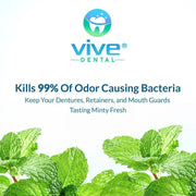 Vive Health Denture Cleaning Tablets - Kills 99.9% of All Bacteria - 3 Month Supply - Senior.com Denture Cleaning