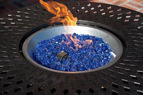 Comfort Care 48" Round Chat Firepit Table Weave with Burner Or Ice Bucket - Senior.com Fire Tables
