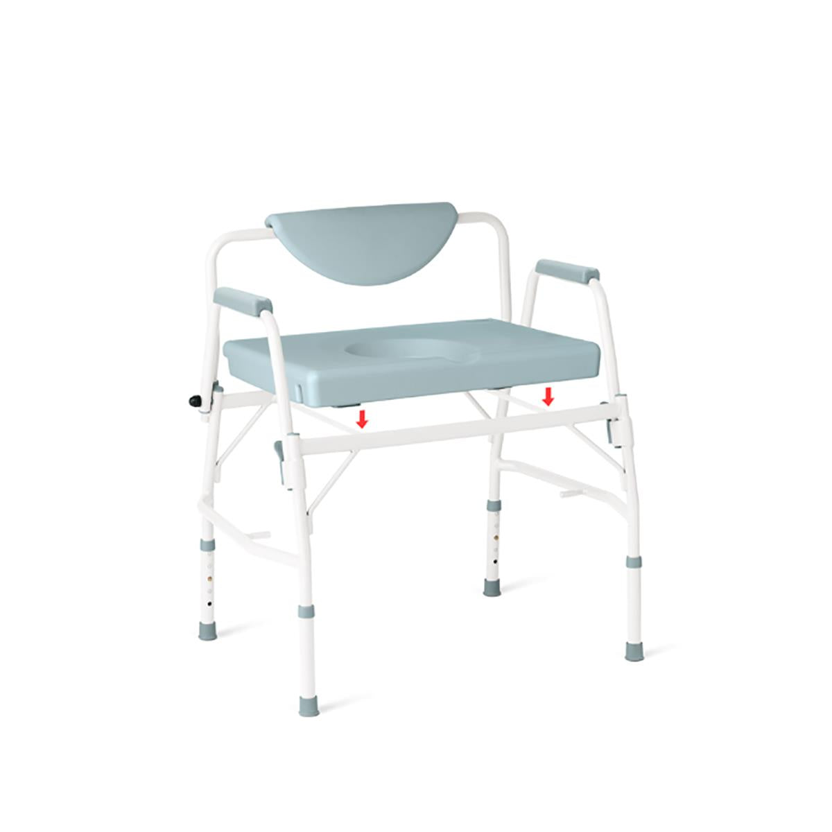 Medline Heavy Duty Bariatric Drop-Arm Commode - 1,000 Lb Weight Cap - Senior.com Commodes