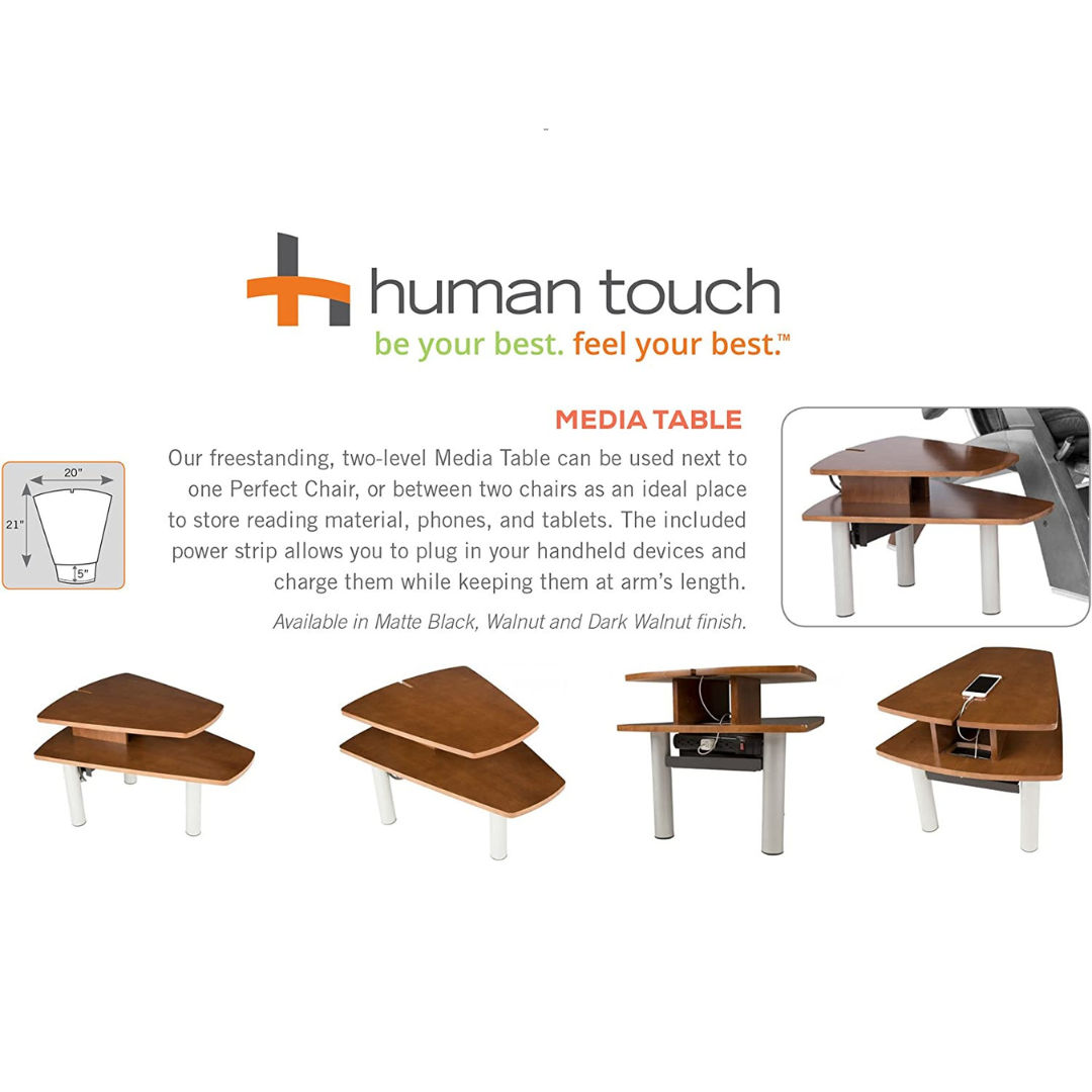 Human Touch Perfect Chair Free Standing Two Level Media Table - Senior.com Recliner Accessories