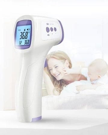 Basic Care Temple Touch Digital Thermometer, White