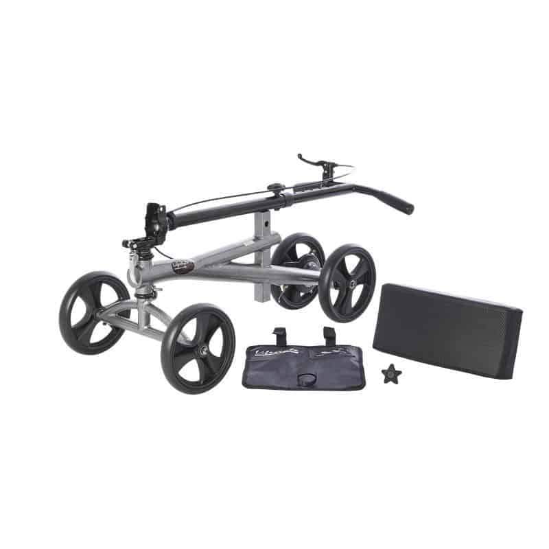 Lifestyle Mobility Aids Premium Bariatric Folding Knee Walker with 8" Wheels - Senior.com Knee Walkers
