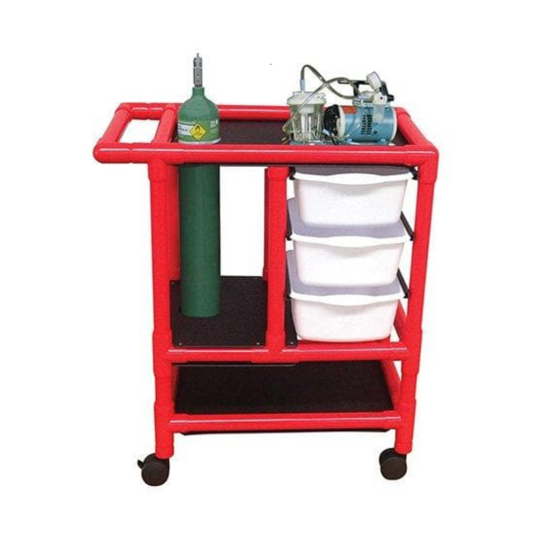 MJM International Crash Cart - 36.5" Height x 31.5" Length x 20" Width - Senior.com Carts