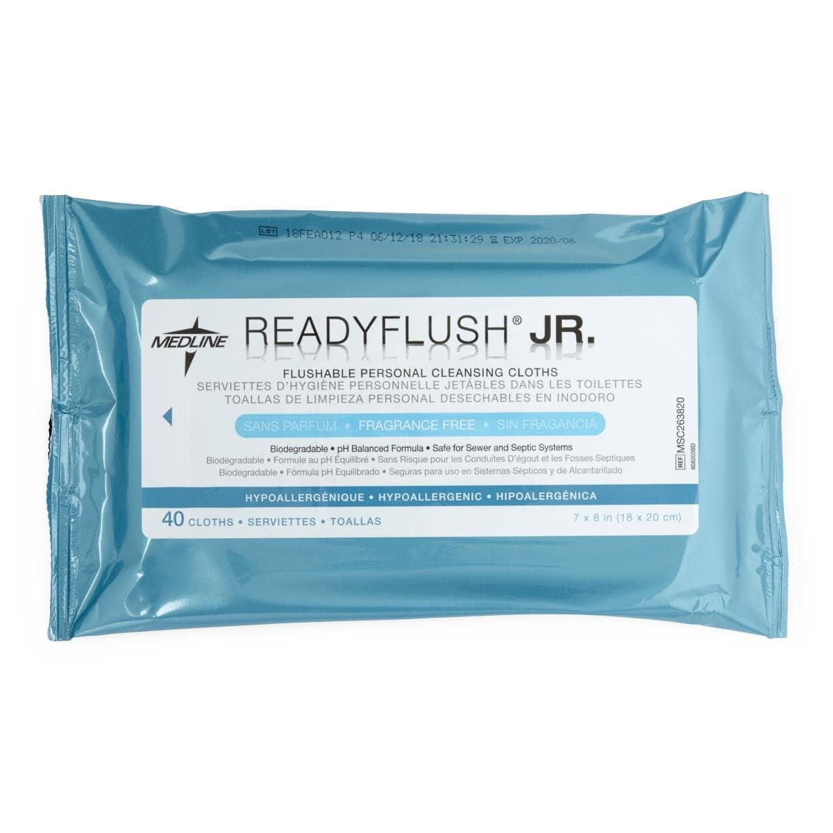 Medline ReadyFlush Jr. Flushable Personal Cleansing Wipes - Fragrance Free - Senior.com Cleansing Wipes