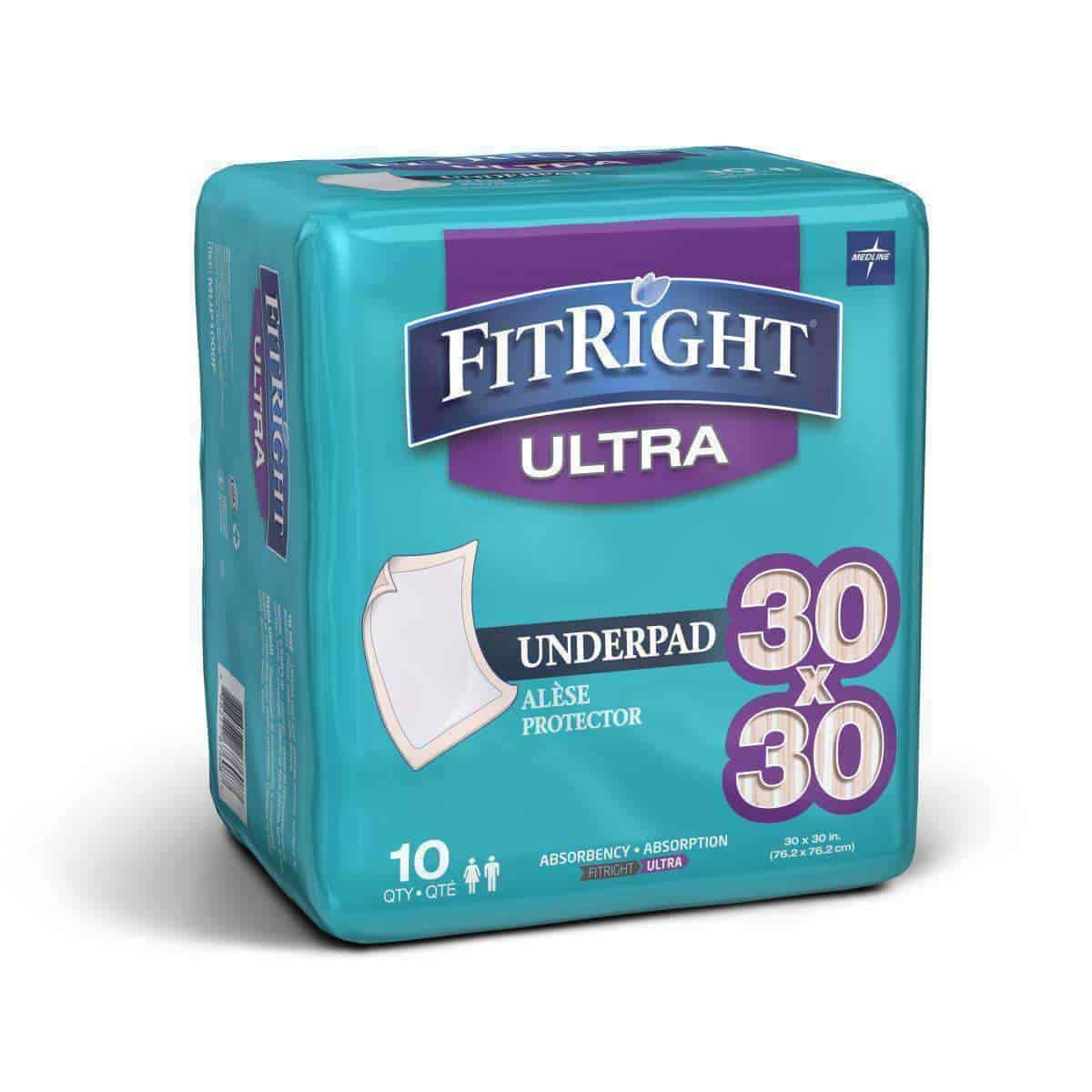 FitRight Ultra Hospital-Quality Disposable Underpads - Senior.com Incontinence