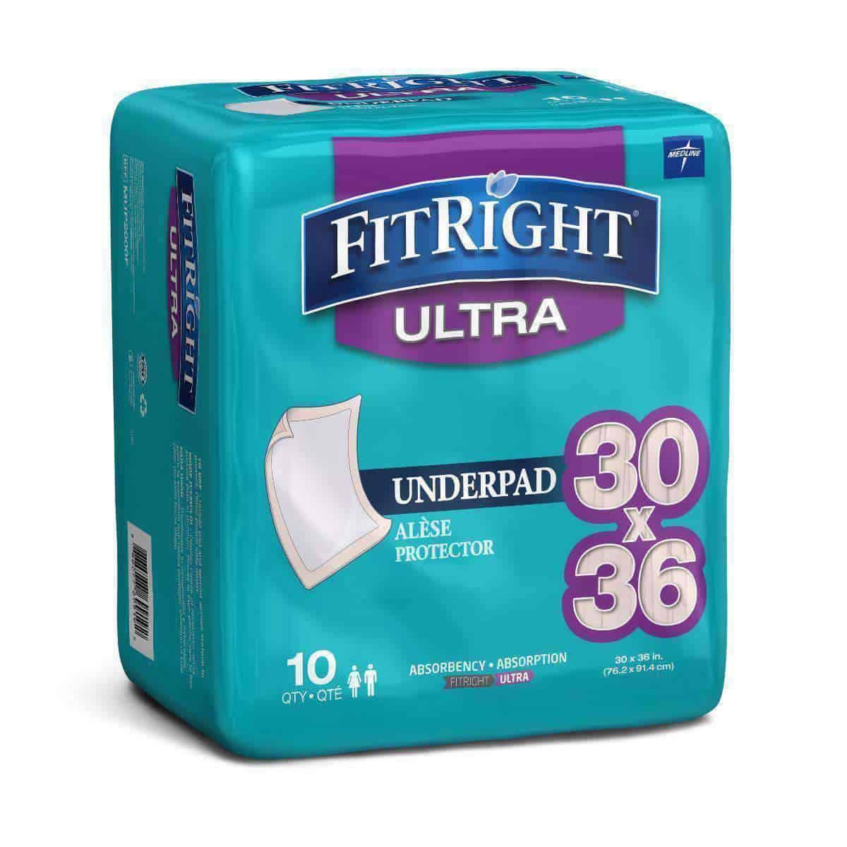 FitRight Ultra Hospital-Quality Disposable Underpads - Senior.com Incontinence