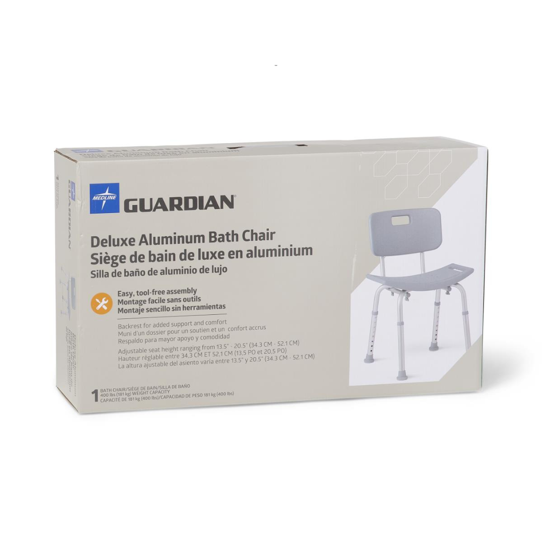 Medline Aluminum Lightweight Bath Benches with Nonslip Suction Cup Tips - Senior.com Bath Benches & Seats