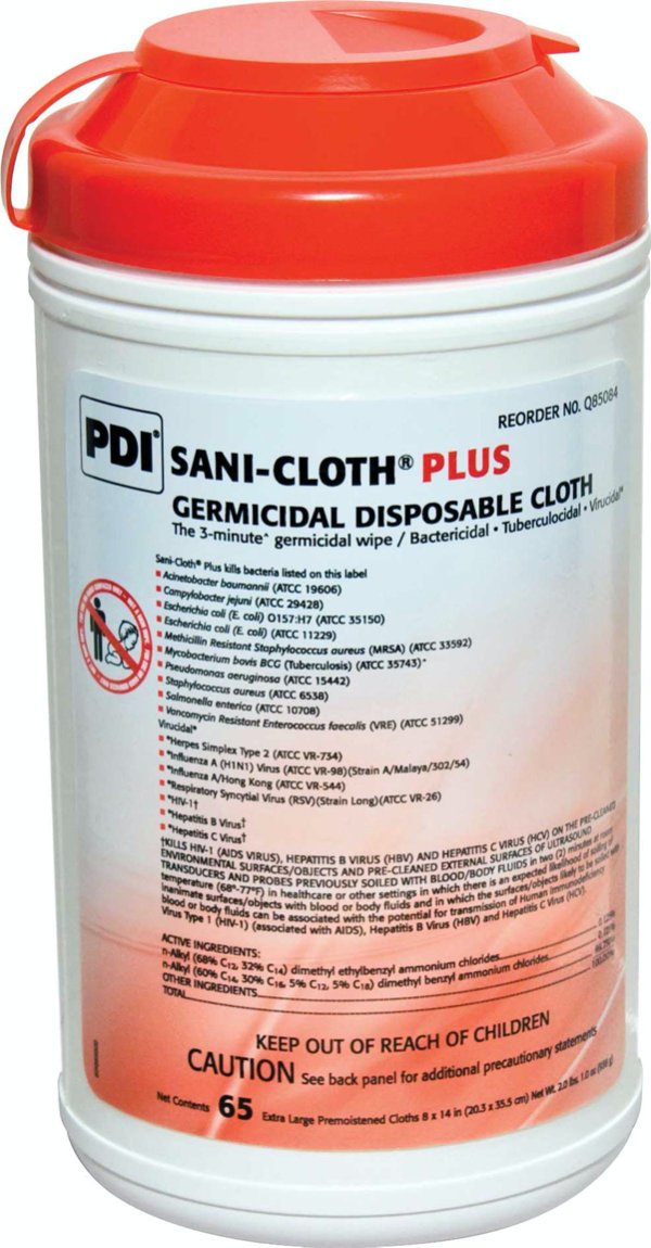 PDI Sani-Cloth Plus Germicidal Disposable Cloth - Extra Large Wipes - Senior.com Disinfectants