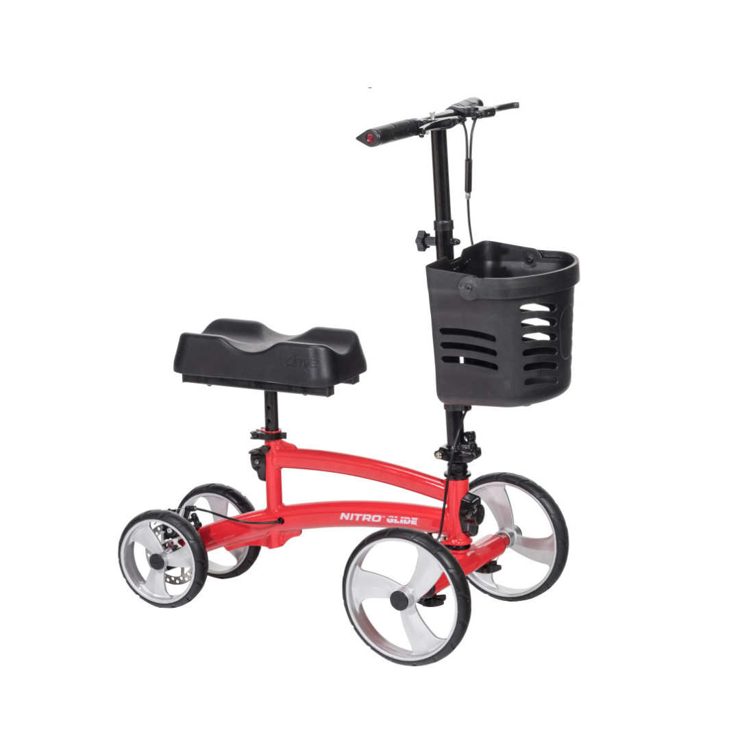 Foldable Knee Walker Scooter Turning Brake Basket