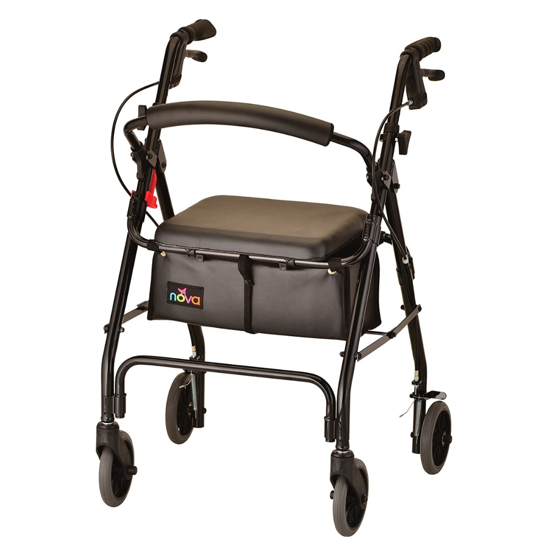 Nova Medical 4202 GetGo Classic Folding Lightweight Rollators with 6" Wheels - Senior.com Rollators