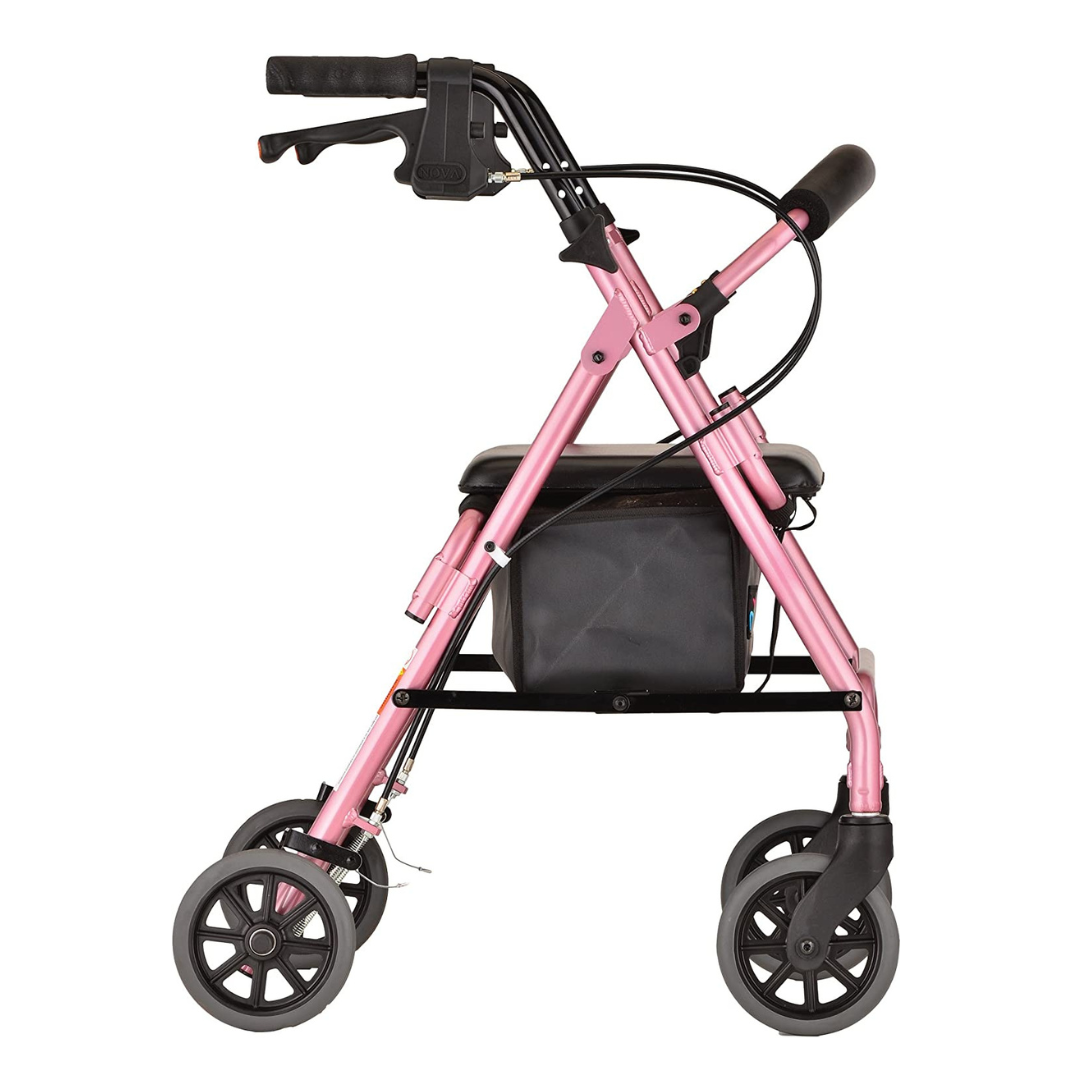 Nova Medical 4208 GetGo Petite Narrow Folding Lightweight Rollators with 6" Wheels - Senior.com Rollators