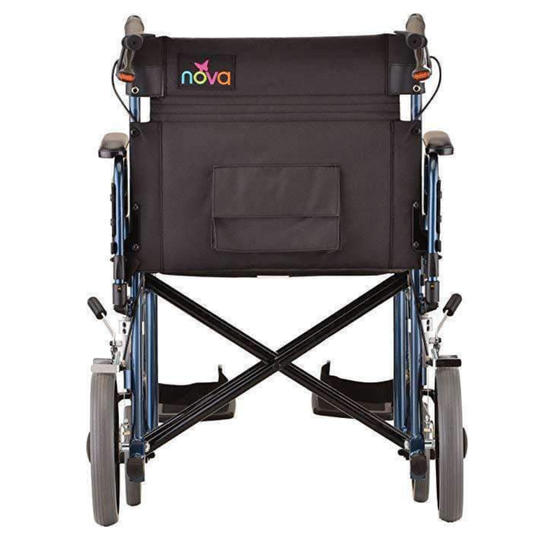 Nova Medical 332 Heavy Duty Bariatric Transport Folding Chairs - Extra Wide 22" Seat - Senior.com Transport Chairs