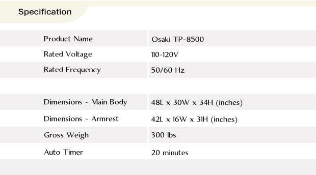 Osaki TP-8500 Full Body Zero Gravity Massage Chairs with Heat & Full Range Foot Massage - Senior.com Massage Chairs