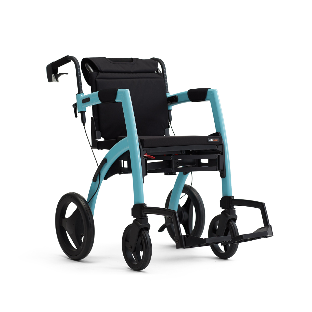 Rollz Motion Premium 2-in-1 Rollator & Transport Chairs - Senior.com Hybrid Transport Chair/Rollators