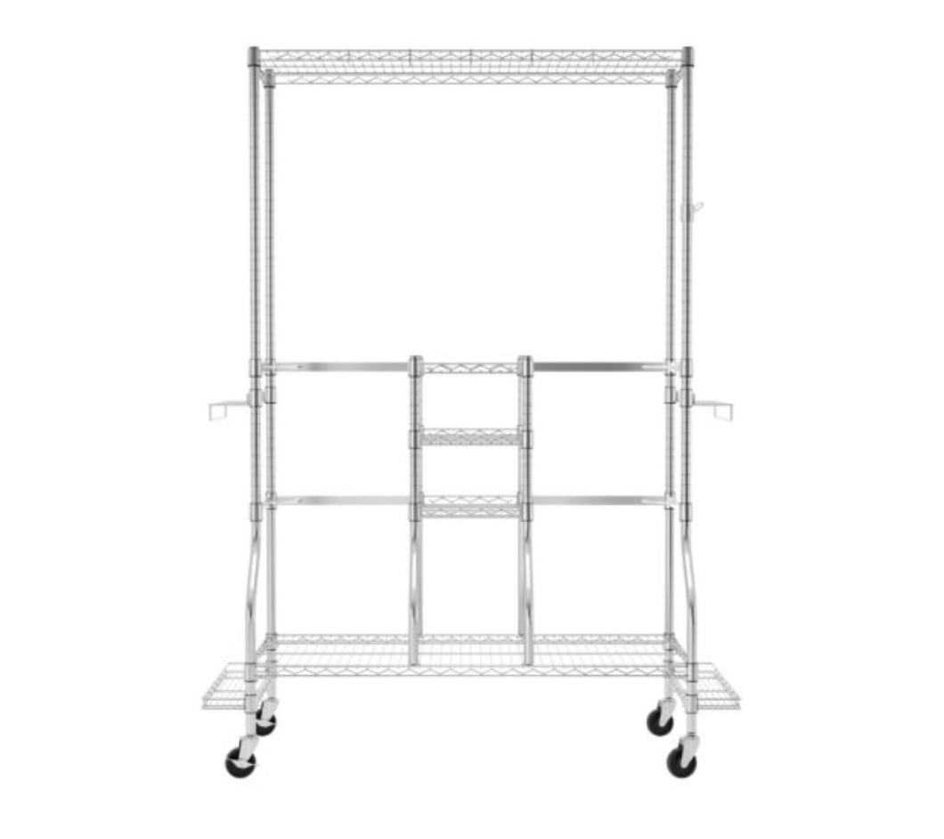 SafeRacks Golf Equipment Organizer Rolling Storage Rack