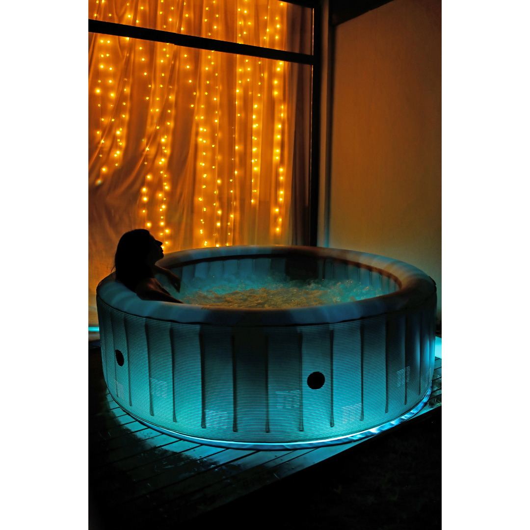 Mspa Starry Inflatable 6 Person Hot Tub with 138 Jets and LED Glow - Senior.com Hot Tubs & Jacuzzis