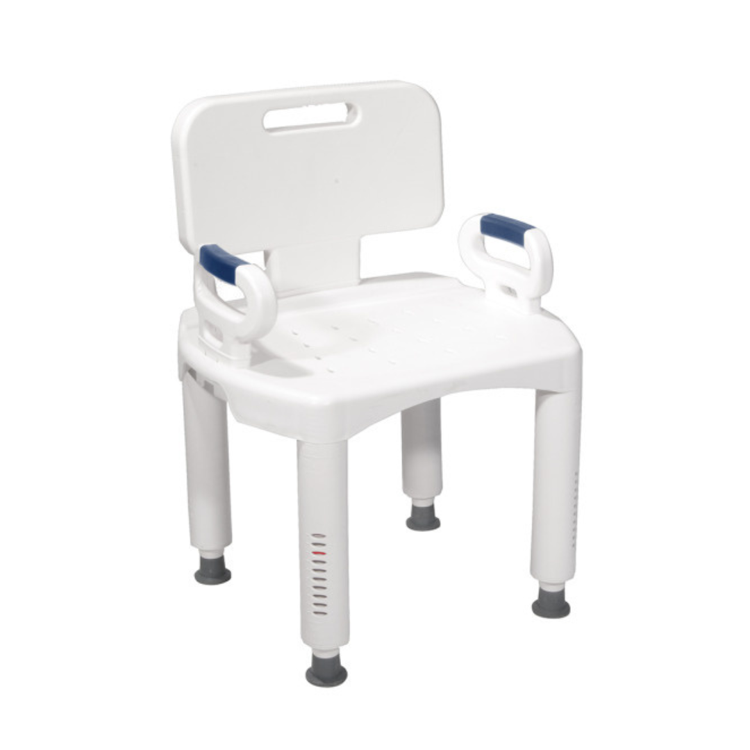 Drive Medical Premium Series Shower Chair with Back and Arms - Senior.com Bath Benches & Seats