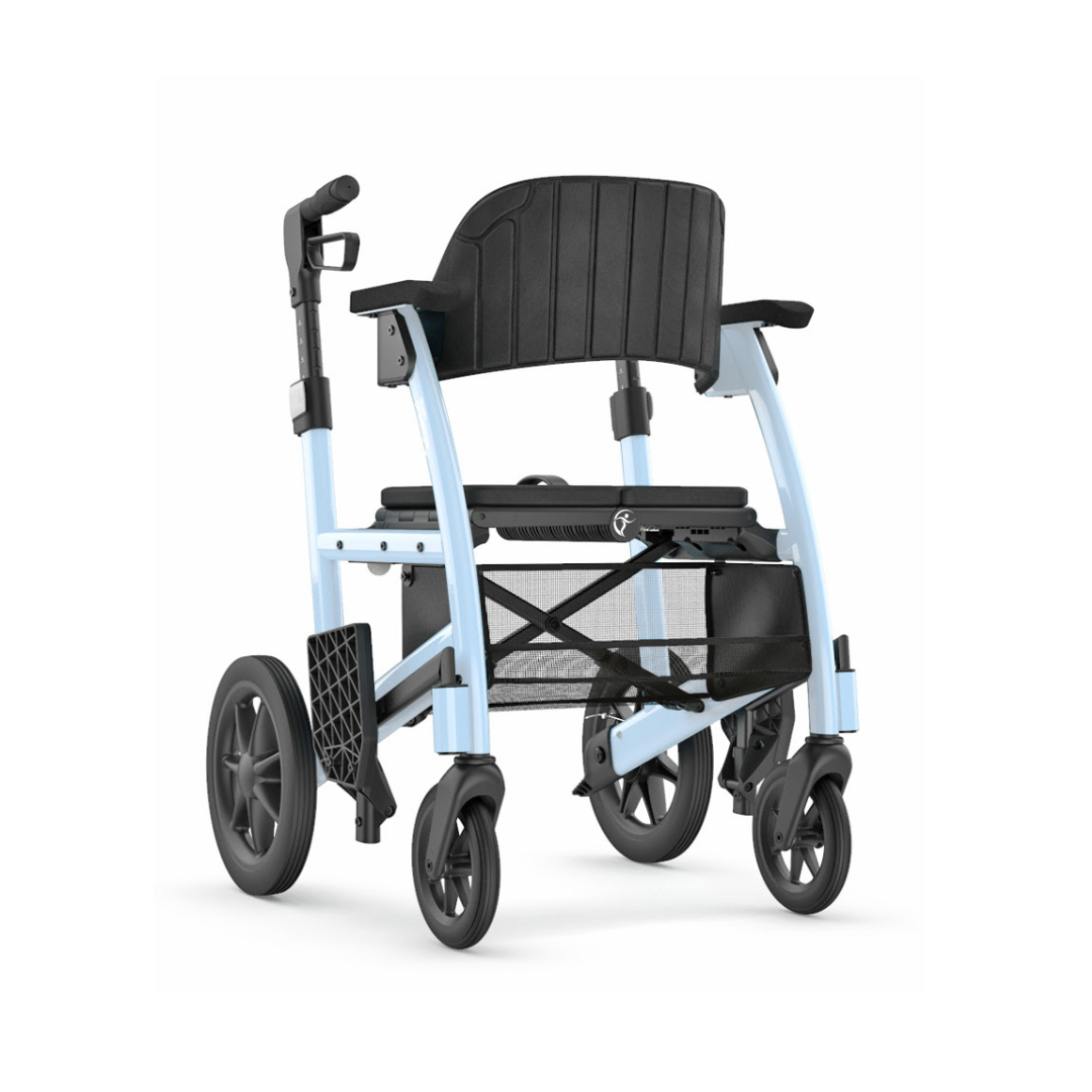 Triumph Prestige All-In-One Rollator - Hybrid Transport Chair Walker - Senior.com Hybrid Transport Chair/Rollators