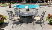 Comfort Care 52" Round Chat Fire Pit Table Weave with Burner Or Ice Bucket - Senior.com Fire Tables