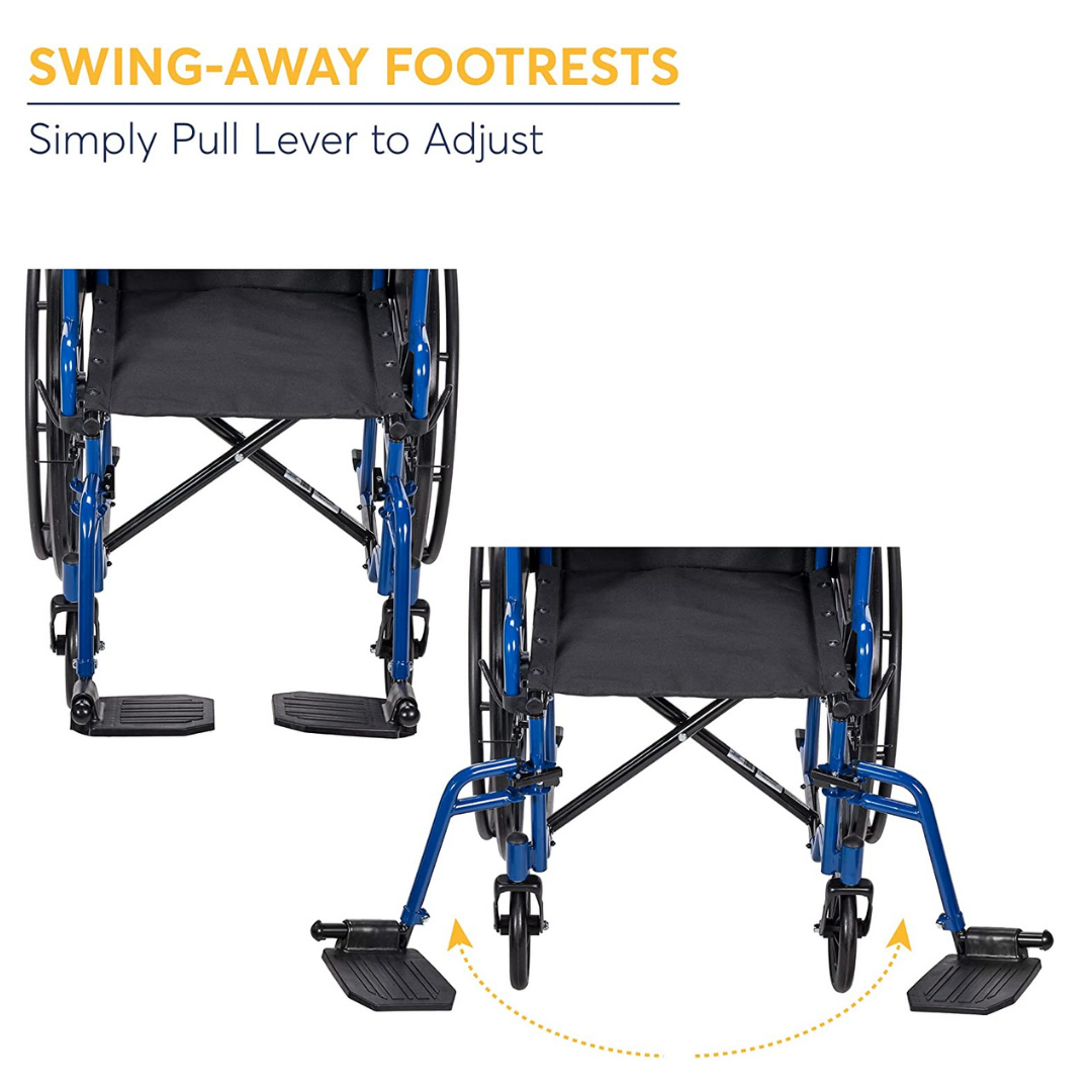 Drive Medical Blue Streak Lightweight Wheelchair - Senior.com Wheelchairs