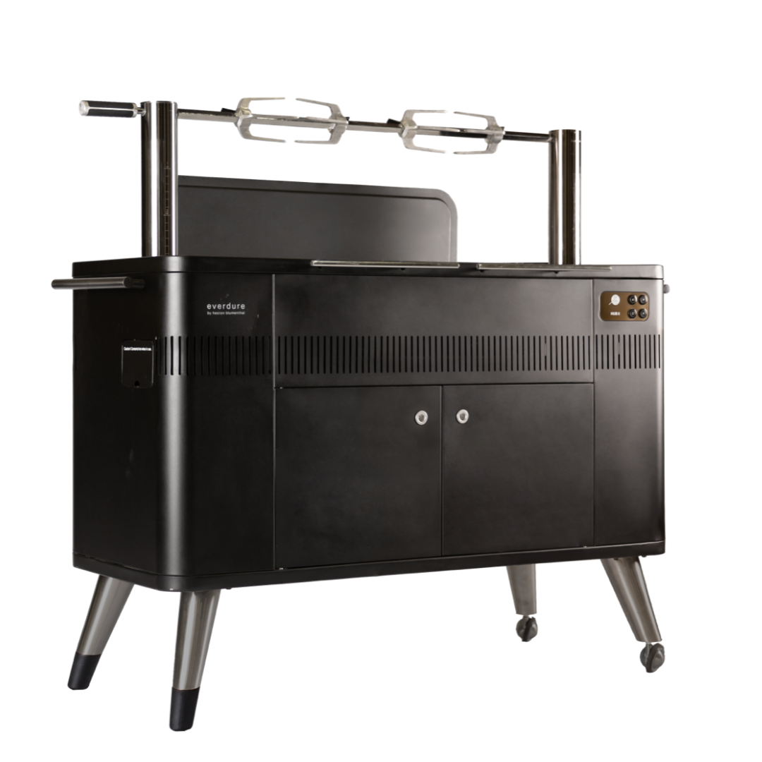 Everdure HUB II Electric Ignition Charcoal Barbecue with Rotisserie - Senior.com Outdoor Grills