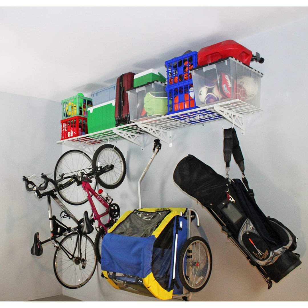 MonsterRax 18″ x 48″ Wall Shelves - Two Pack with Hooks - 500 lb Cap - Senior.com Wall Racks