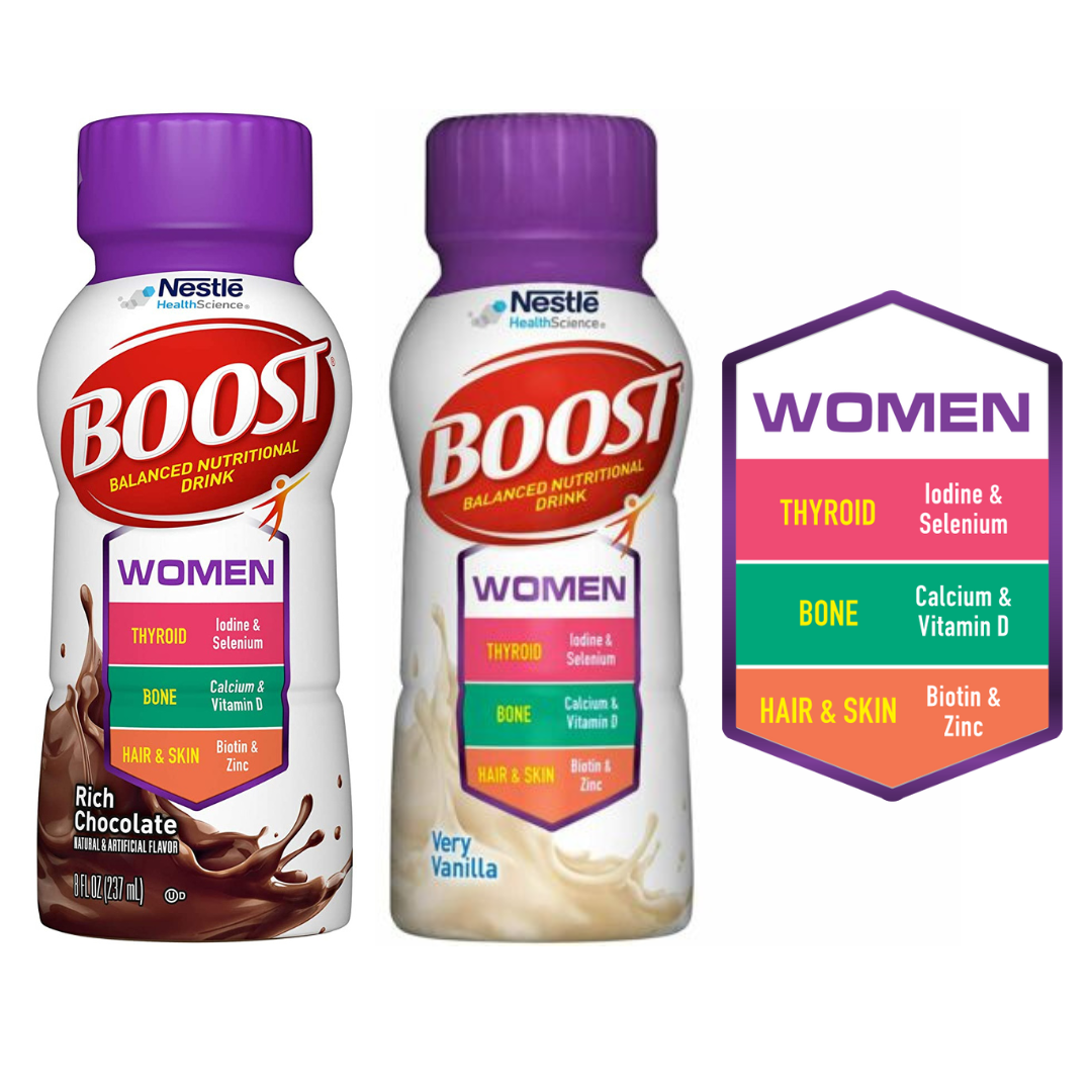 Nestle Boost® Woman Oral Nutritional Supplement - 8 oz. Bottles - Senior.com Vitamins & Supplements