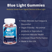 Focus Blue Light Eye Health Support Vitamins- Mango Flavor Gummies - Senior.com Vitamins & Supplements