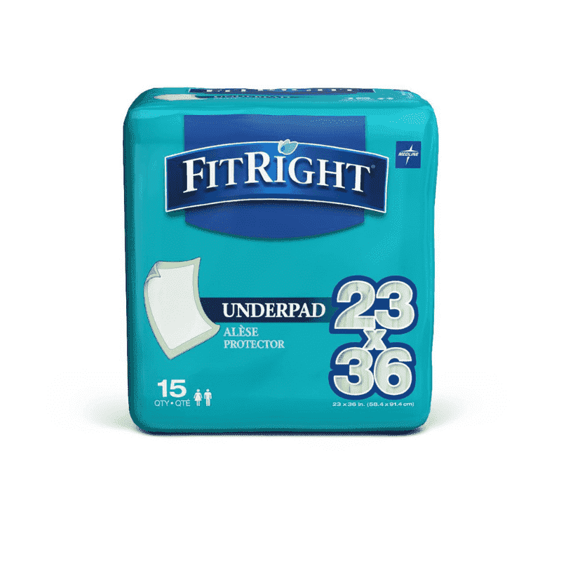 FitRight Ultra Hospital-Quality Disposable Underpads - 3 Sizes