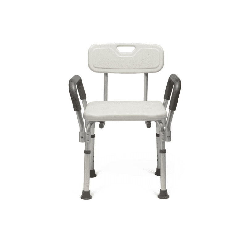 Medline Lightweight Tool-Free Knockdown Bath Benches with Padded Arms - Senior.com Bath Benches & Seats