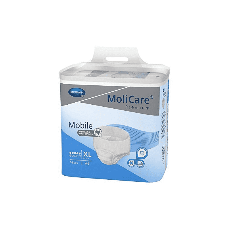 MoliCare Premium Mobile Adult Unisex Underwear - Moderate Absorbency Case of 56 - Senior.com Incontinence