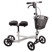 Roscoe Medical Knee Scooter with Basket - White - Senior.com walkers