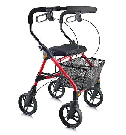 Evolution Piper Series Lightweight Aluminum Folding Rolling Walker - Senior.com Rollators